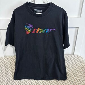 Thor Men’s Short Sleeve Rainbow Logo Cotton T-Shirt Black Size XL